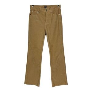 J. Crew Sz 25 Corduroy Tan Straight Leg Mid Rise Pants